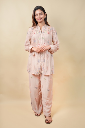 Embroidered Chinon Coord Sets 5049