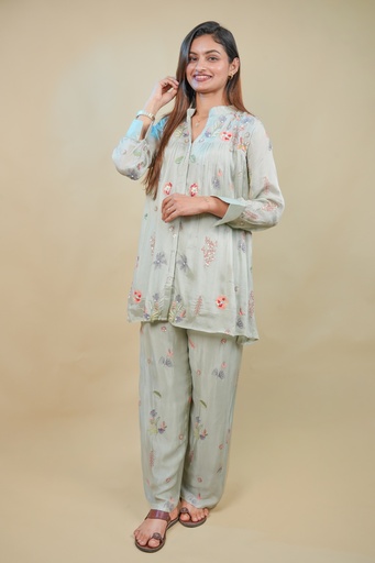 Embroidered Chinon Coord Sets 5049
