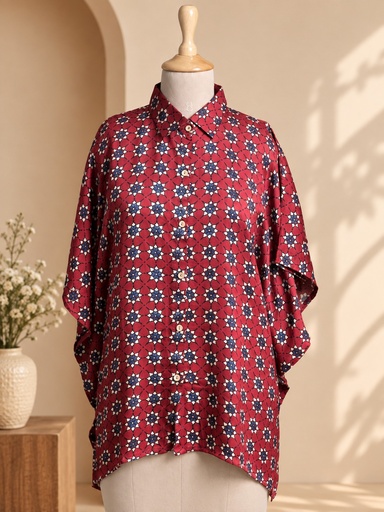 [KARH2250] Ajrakh Modal Shirt Kaftans 5015