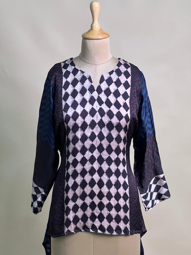 Ajrakh Modal Short Kurtis 5015