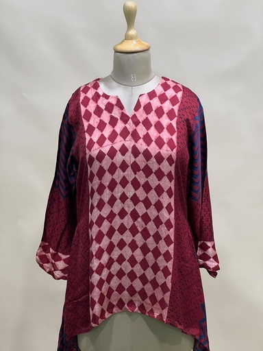 Ajrakh Modal Short Kurtis 5015