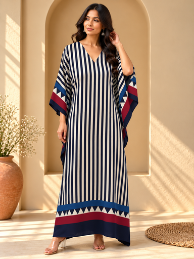 Ajrakh Modal Silk Kaftans 4801