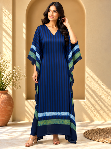 Ajrakh Modal Silk Kaftans 4801