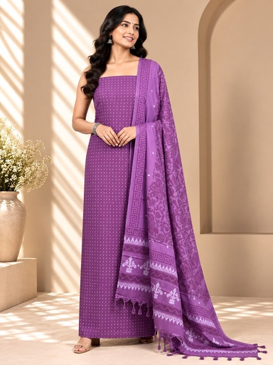 [SUSAM3250] Handloom Cotton Suits 4562