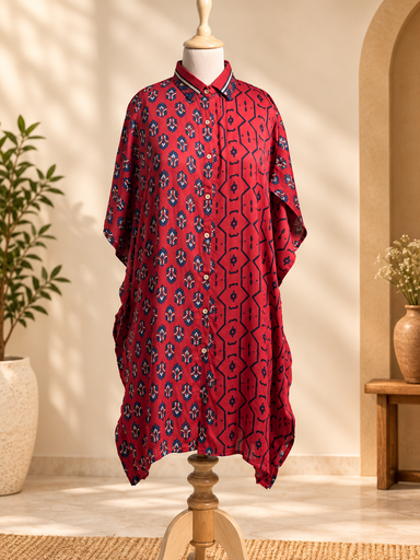 Ajrakh Modal Shirt Kaftans 5015
