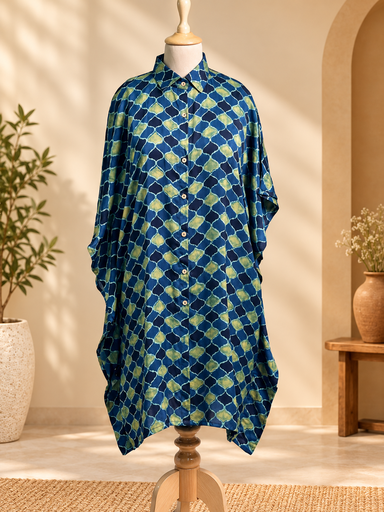 [KARH2450] Ajrakh Modal Shirt Kaftans 5015