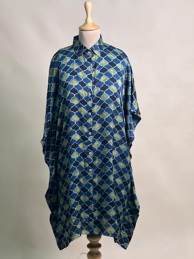 [KARH2450] Ajrakh Modal Shirt Kaftans 5015