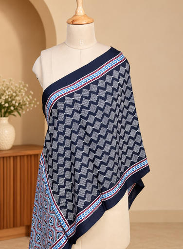 [STAZ1650] Ajrakh Modal Stoles 5071 