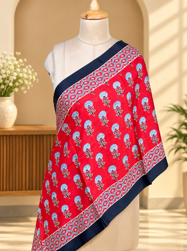 [STAZ1650] Ajrakh Modal Stoles 5071 