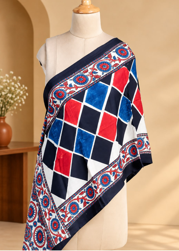 [STAZ1650] Ajrakh Modal Stoles 5071 