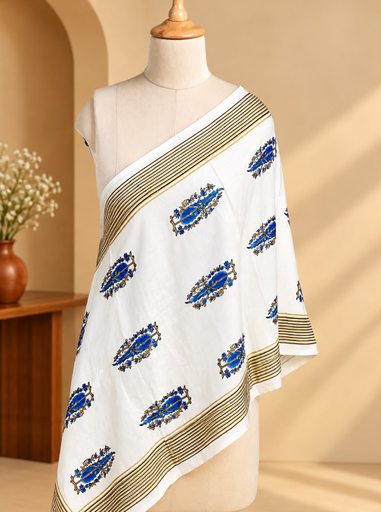 [STAZ1650] Ajrakh Modal Stoles 5071 