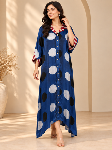 Ajrakh Modal Shirt Style Kurti 4803
