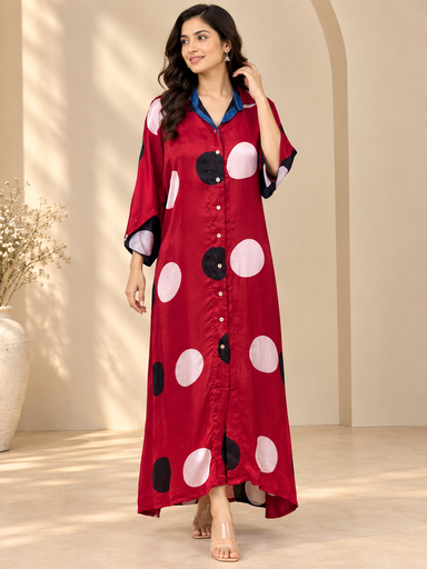 Ajrakh Modal Shirt Style Kurti 4803