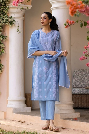 Embroidered Cotton Kurti sets 8010
