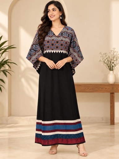 [KAAZ2620] Ajrakh Cotton Kaftans 4802