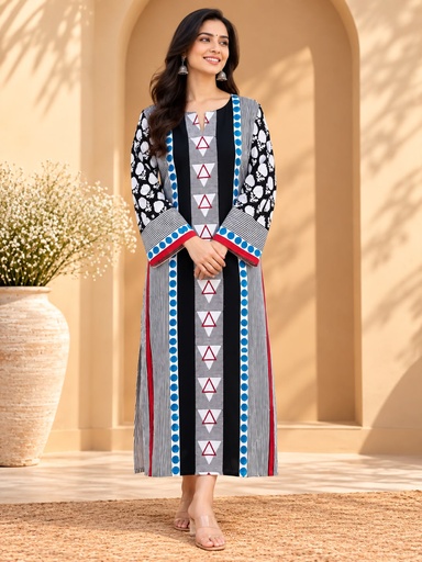 Ajrakh Cotton Kurti 5028