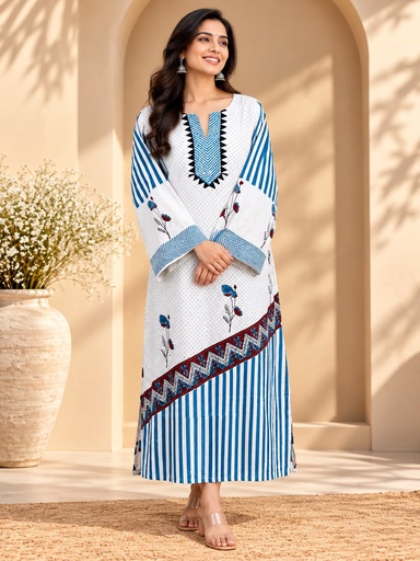 Ajrakh Cotton Kurti 5028