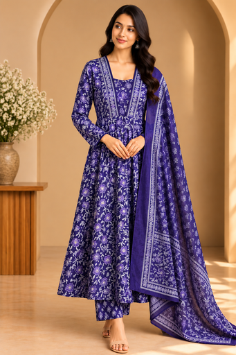 Cotton Anarkali Kurti sets 8010