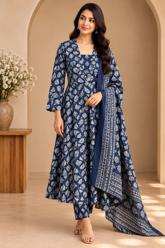 Cotton Anarkali Kurti sets 8010